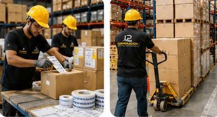 Personal realizando labores de acondicionamiento y manejo de mercadería